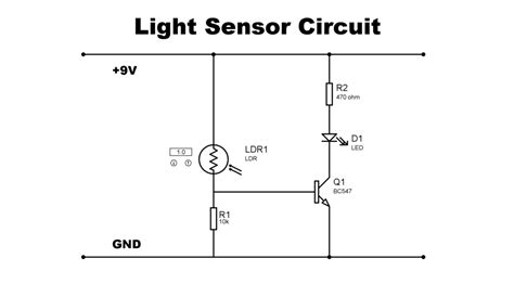 simple light sensor circuit  ldr