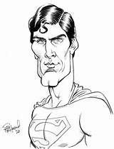 Reeve Caricature Superman Tomrichmond sketch template
