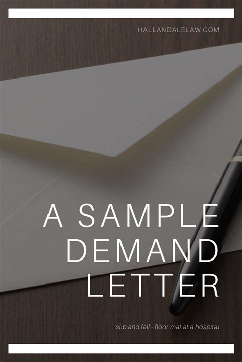 sample demand letter slip  fall floor mat  hospital slip