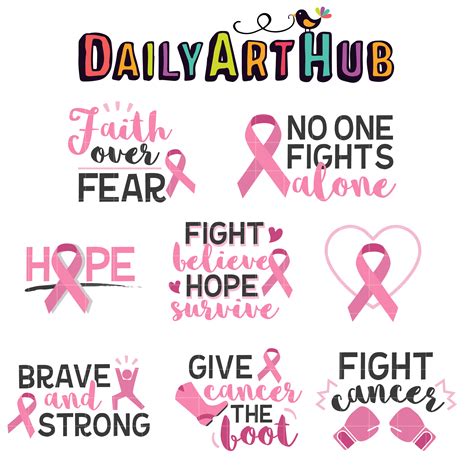 cancer awareness clip art set daily art hub  clip art everyday