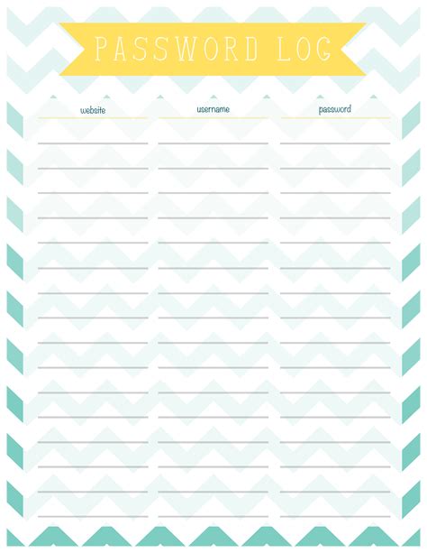 images  password keeper printable printable password keeper
