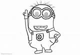 Minion Lineart Coloring Pages Despicable Printable Kids sketch template