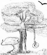 Swing Tree Drawing Getdrawings sketch template