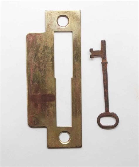sargent iron mortise lock set  ornate brass faceplate olde good