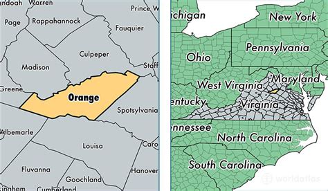 orange county virginia map  orange county va   orange