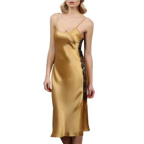 100 pure silk nightgowns women sexy sleepwear home dresses silk