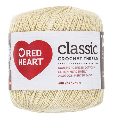 red heart classic cotton size  crochet cream thread   walmartcom