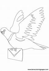 Pigeon Carrier Coloring Messenger Color Handout Below Please Print Click sketch template