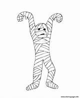 Mummy Coloring Pages Color Halloween Printable sketch template