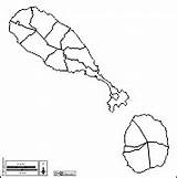 Kitts Nevis St Maps Parishes Outline Saint Boundaries Template Color Cities Main sketch template