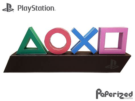 playstation icons papercraft paperized crafts playstation paper crafts paper toys