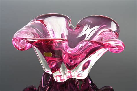 Vintage Pink Murano Glass Bowl Lot 1190078 Allbids