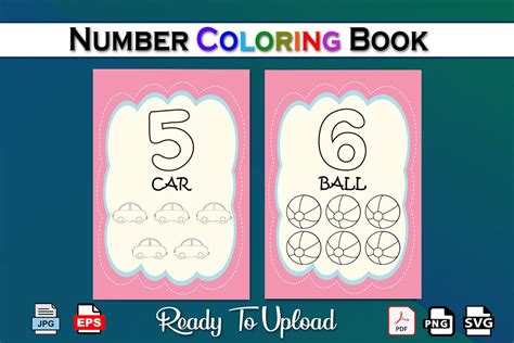 number coloring book   graphic  cave creative creative fabrica