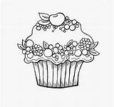 Cupcake Coloring Pages Cupcakes Colouring Printable Berry Sheets Happy Birthday Gambar Mewarnai Cup Color Kids Valentine Cherry Fruit Food Library sketch template