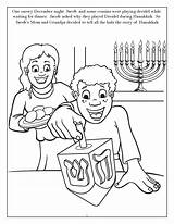 Coloring Hanukkah Pages Kids Printable Dreidel Color Dreidle Print Getcolorings Bestcoloringpagesforkids sketch template