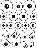 Eyes Printable Monster Paper Templates Clipart Eye Fish Template Plate Crafts Halloween Kids Coloring Spooky Cut Monsters Face Craft Outs sketch template