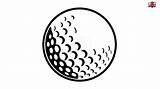 Golf Ball Drawing Draw Step Easy Simple Drawings Balls Kids Paintingvalley sketch template