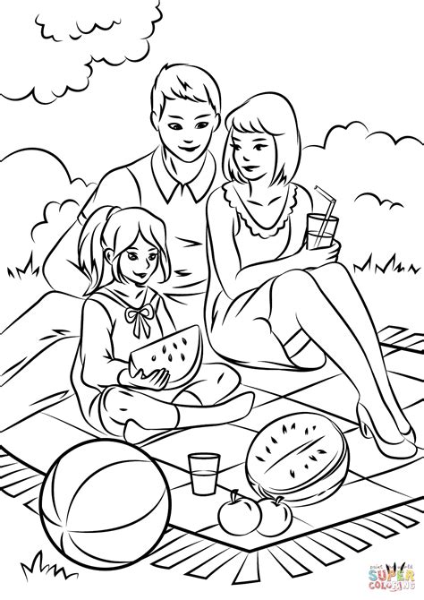 picnic coloring   designlooter