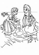 Elsa Anna Frozen Olaf Coloring Pages Printable Print Disney Books A4 Categories Game sketch template