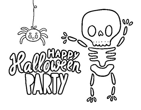 happy halloween party coloring page coloringcrewcom
