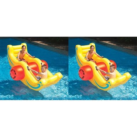 2 Swimline 9058 Swimming Pool Inflatable Sea Saw Rocker See Saw Float