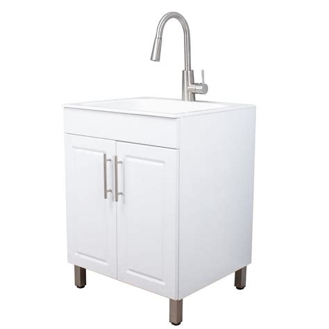 white utility sink cabinet  metal hybrid