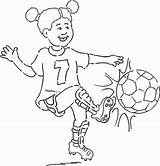 Coloring Pages Soccer Girl Playing Physical Football Goalie Exercise Girls Fussball Ausmalbilder Printable Fitness Jogging Ausmalen Drawing Color Exercises Ball sketch template