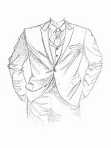 Tuxedo Drawing Getdrawings Man sketch template