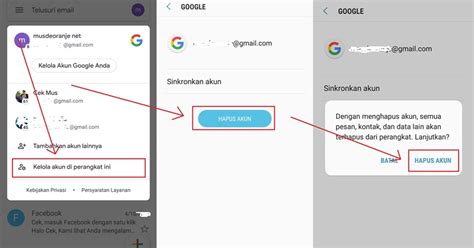 menghapus akun gmail  android  mudah musdeoranjenet