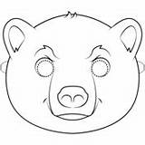 Polar Mask Bear Coloring Bears Printable Pages Masks Supercoloring Categories sketch template