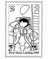 Coloring Stamp Sheets Stamps Pages Postage Moon Landing Activity Postal Printable Events Special Service Jupiter Colouring Collecting Choose Board Activities sketch template