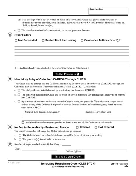 Ch 110 Temporary Restraining Order Free Download