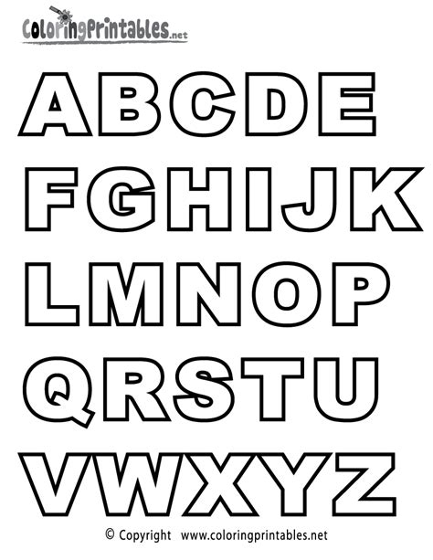 alphabet capital letters coloring page printable alphabet worksheets