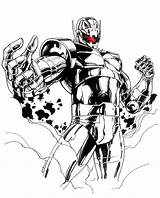 Ultron Sketch Drawing Marvel Heroes Con Robertatkins Zerochan Deviantart Cyber Robotic Antenna Android Technology Original Ink Getdrawings Paintingvalley Sketches sketch template