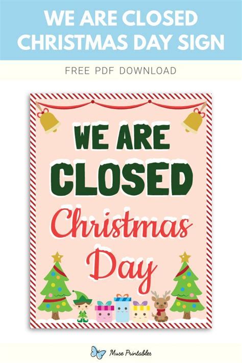 closed christmas day sign