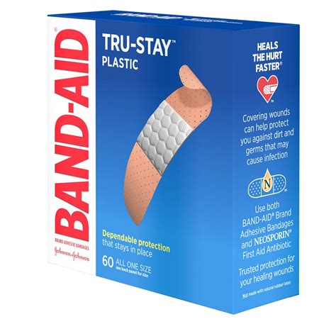 tru stay™ plastic bandages 60 ct band aid® brand adhesive bandages