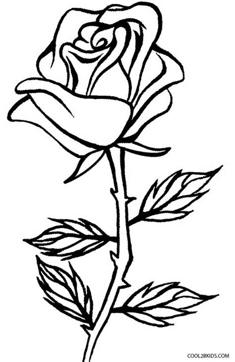 printable rose coloring pages  kids