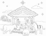 Jezus Kolorowanki Stajenka Nativity Manger Bethlehem Joseph Kolorowanka Zwierzęta Gwiazdy Planetadziecka sketch template