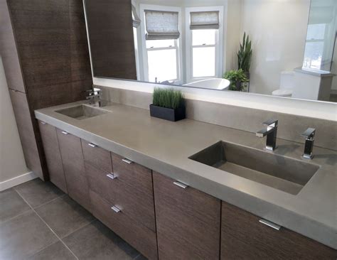 20 Concrete Countertop In Bathroom