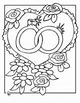 Wedding Coloring Pages Printable Rings sketch template