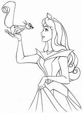 Coloring Sleeping Beauty Princess Disney Pages sketch template