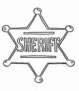 Sheriff Badge Coloring Pages Star Printable Template Western Color Print Getcolorings sketch template
