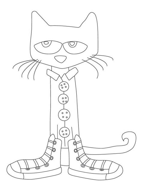 groovy buttons pete  cat coloring page  printable