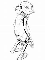 Dobby Potter Harry Kids Coloring Pages Fun sketch template