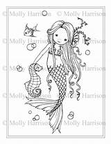 Fairy Seahorse Mermaid sketch template