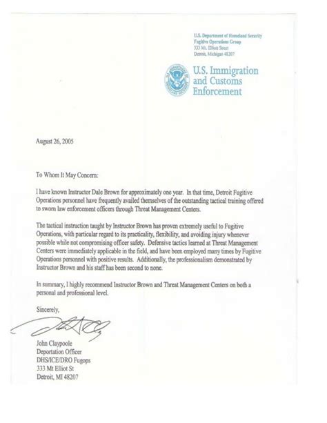 letter  recommendation  immigration template business