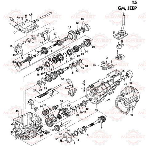 parts illustration   speed manual transmission midwest transmission center