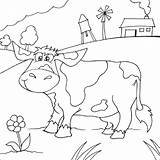 Vaca Kolorowanki Druku Krowy Ladang Lembu Colorat Planse Kolorowanka Mewarna Vaquinhas Desene Ricos Riscos sketch template