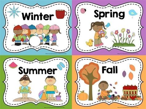 pin  wafaa mustafa  seasons seasons preschool seasons posters