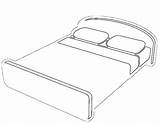 Bed Coloring Printable Pages Objects Drawing sketch template